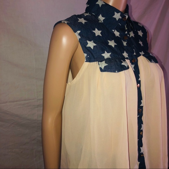 36 Point 5 sleeveless chiffon blouse - Picture 4 of 7